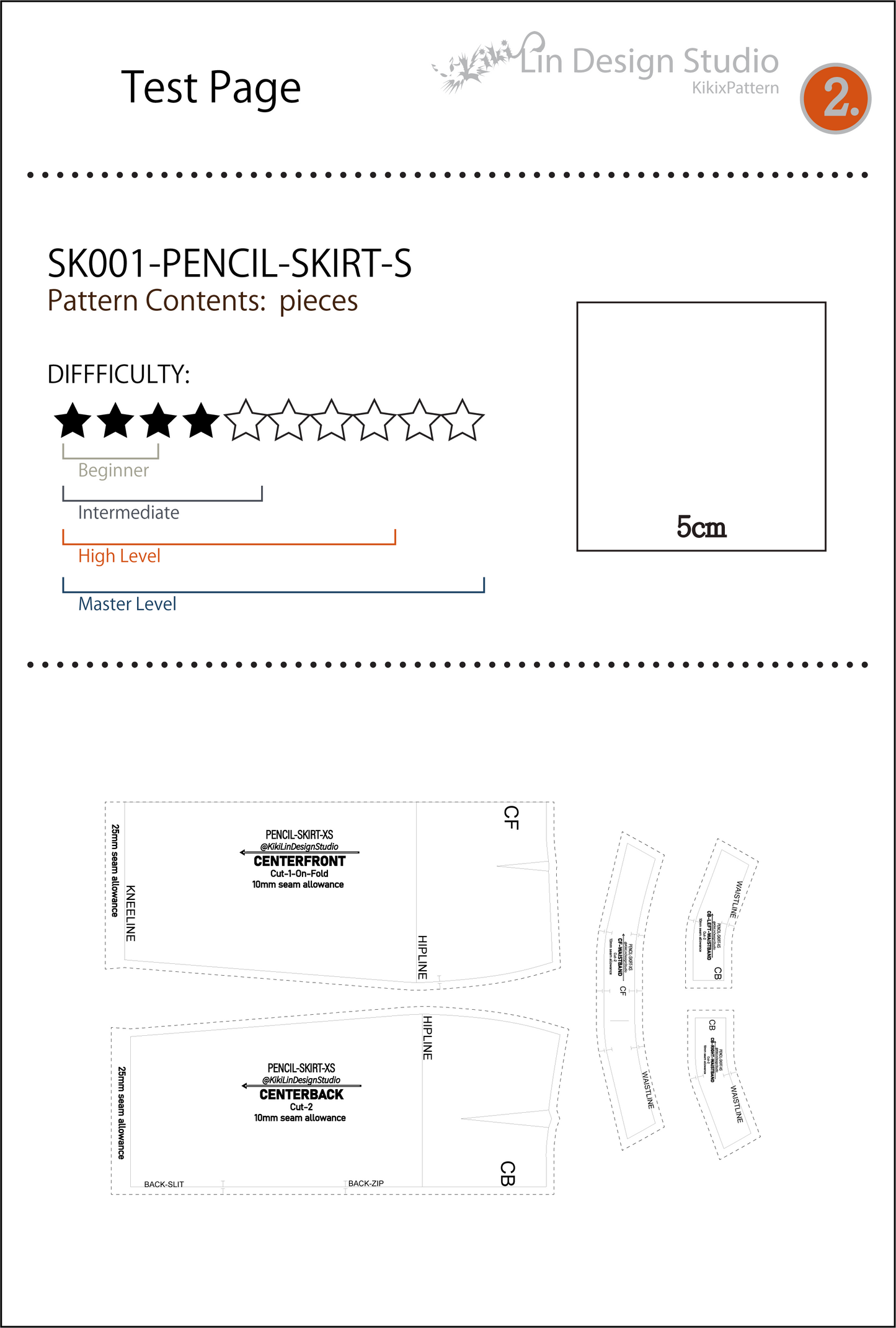 Digital Sewing Pattern | Pencil Skirt| 經典鉛筆裙(XS-2XL)