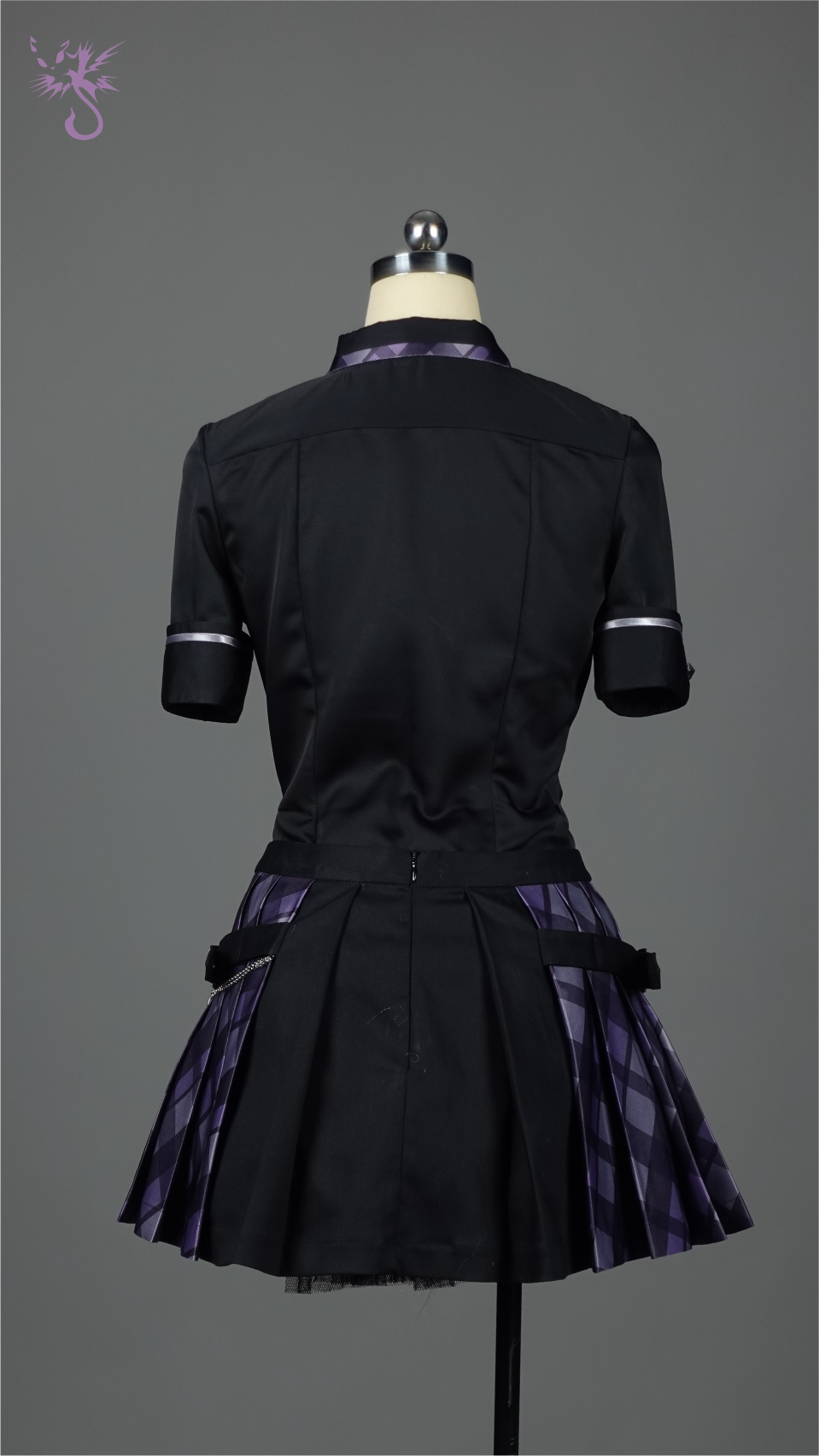Side-Belt Pleated Skirt Pattern | Virtual Idol Plaid Accented Mini Skirt PDF (XS-2XL) | Step-by-Step Graphic Instructions | A4 n A0 Plotter