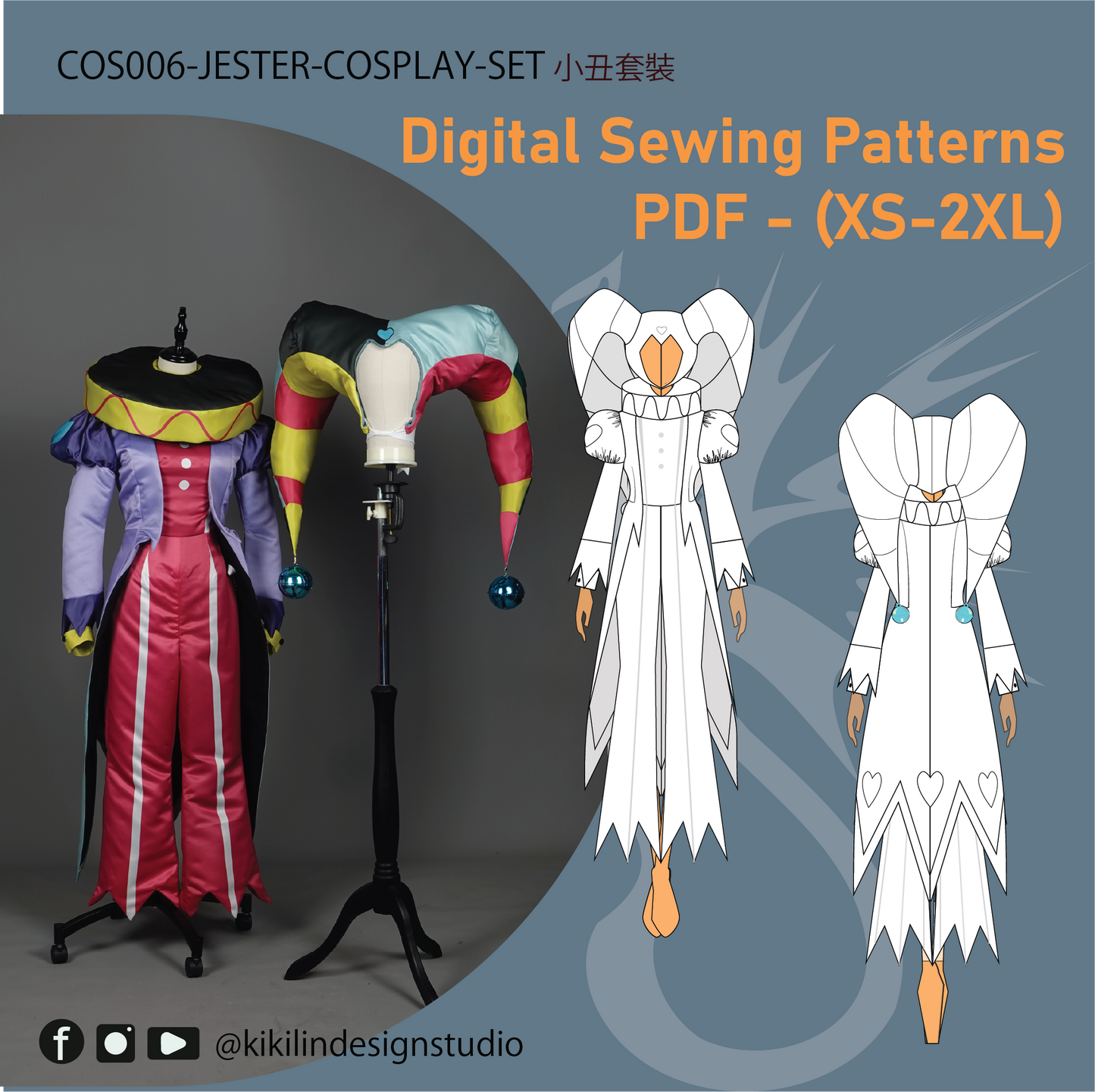 (Pre-Order) Complete Imp Jester Cosplay Set: 5-Pattern Digital Bundle