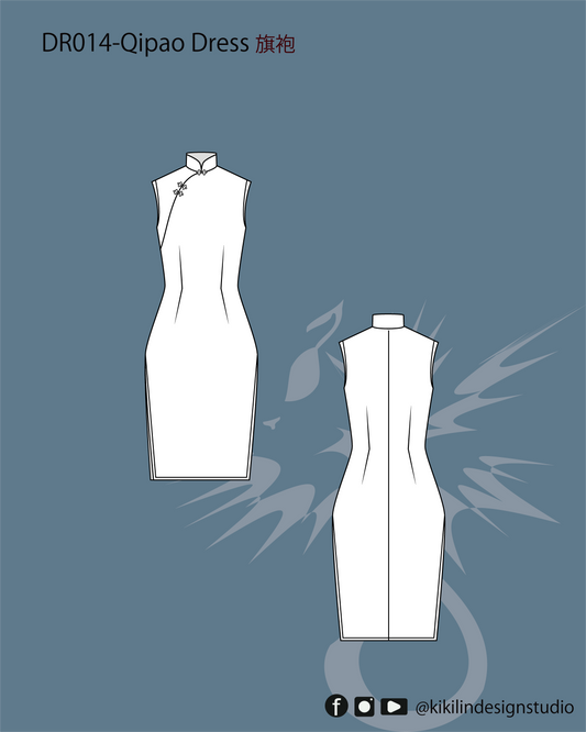 Qipao Sewing Pattern | 旗袍縫紉版型 (Sizes XS-2XL)