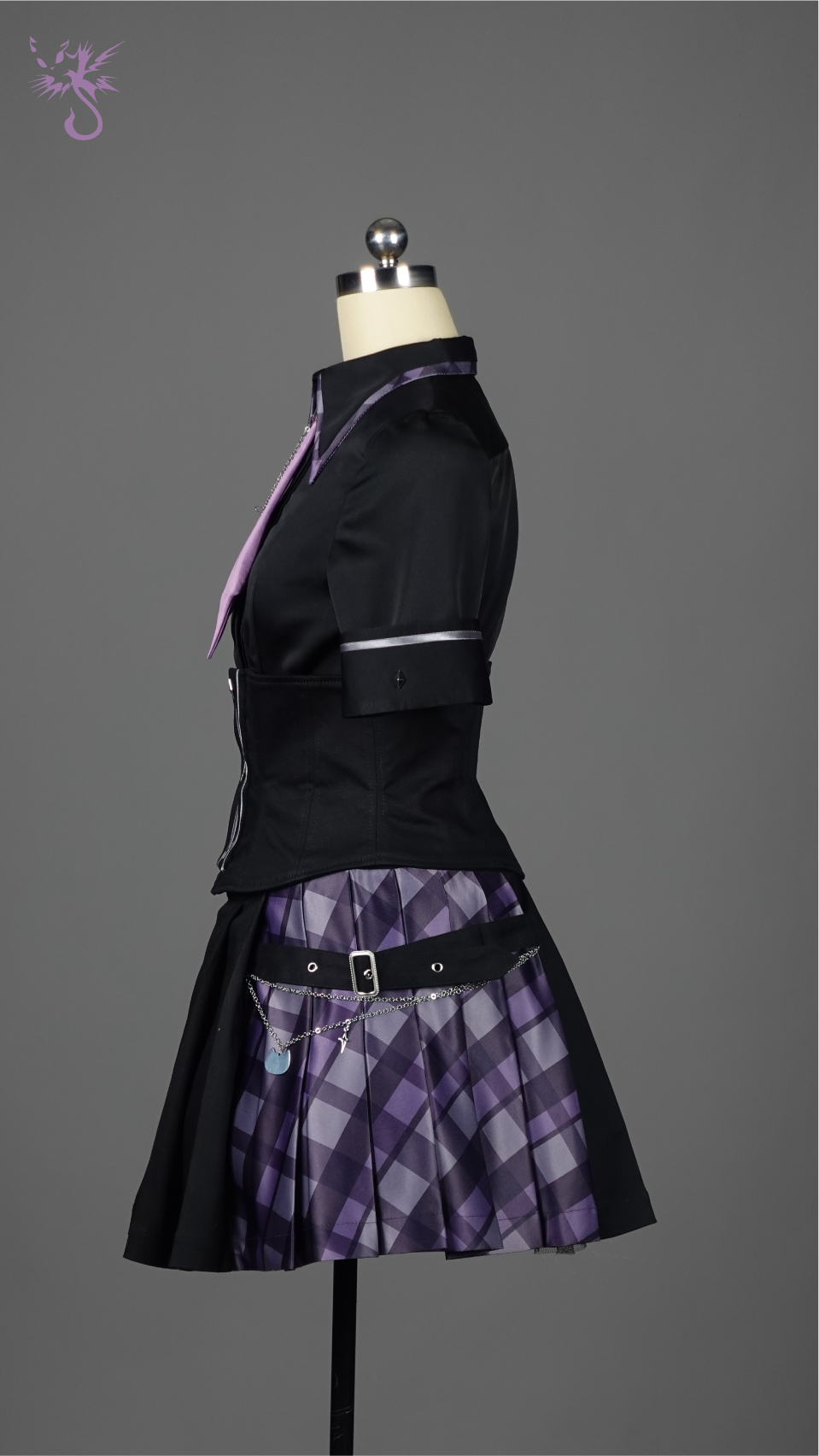 Side-Belt Pleated Skirt Pattern | Virtual Idol Plaid Accented Mini Skirt PDF (XS-2XL) | Step-by-Step Graphic Instructions | A4 n A0 Plotter