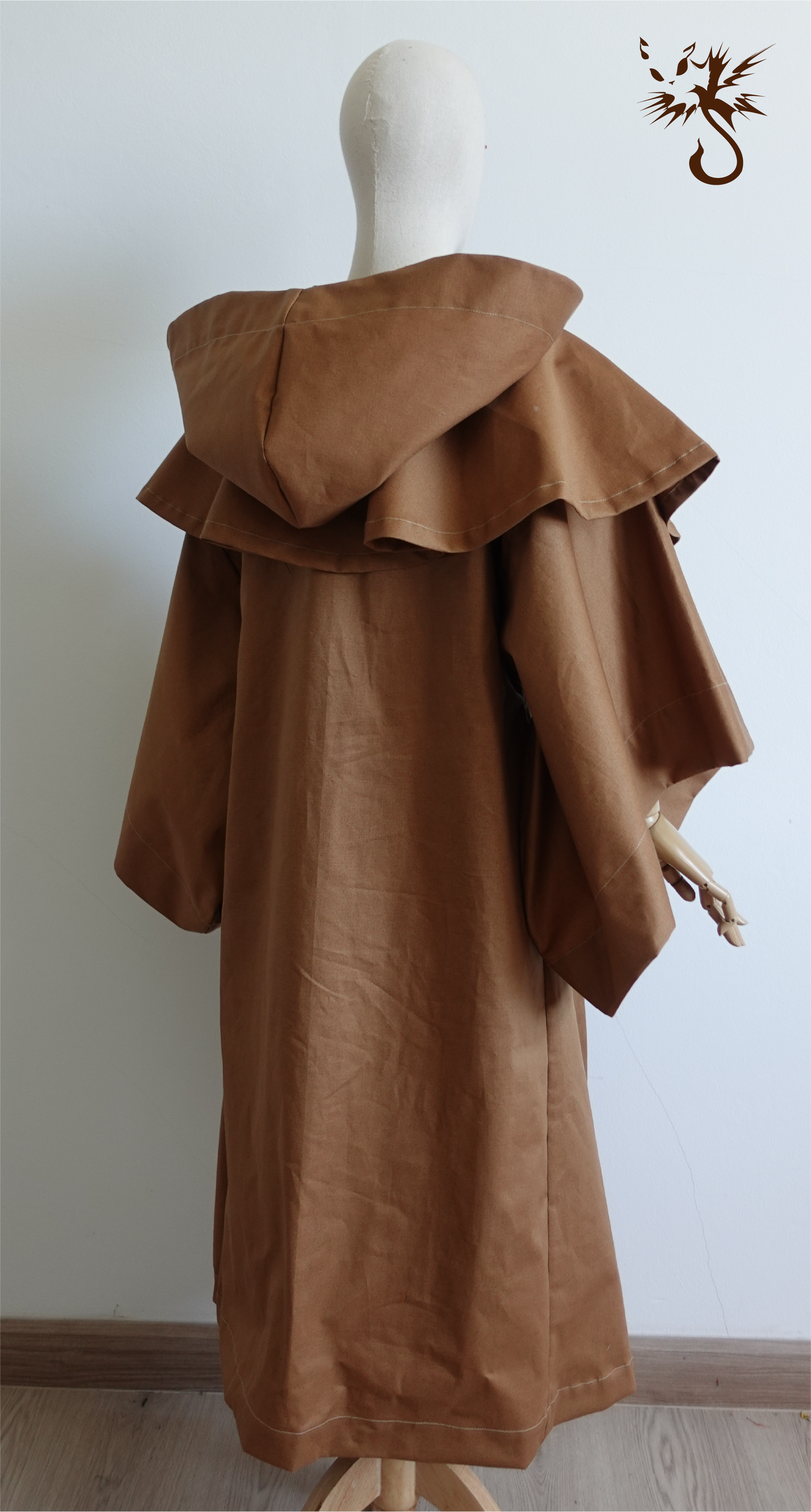 Medieval Robe with Cape and Hood Sewing Pattern | 中世紀長袍縫紉版型