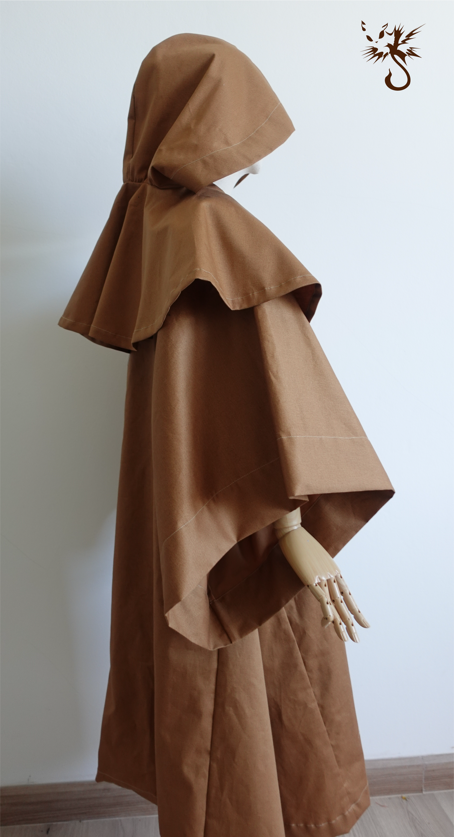 Medieval Robe with Cape and Hood Sewing Pattern | 中世紀長袍縫紉版型