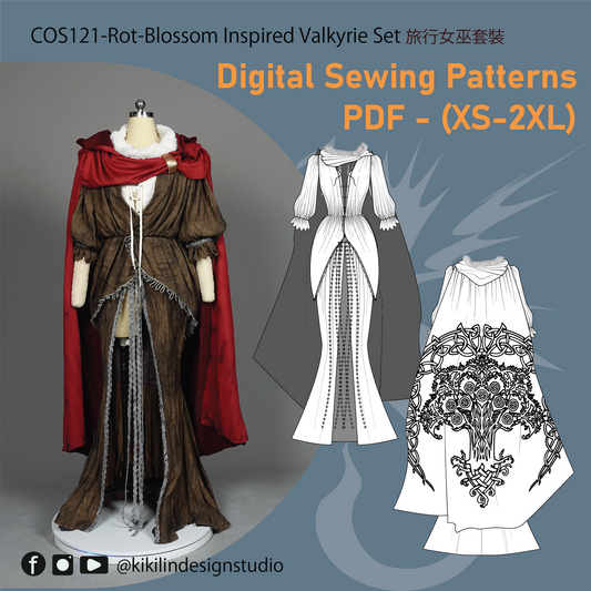 Valkyrie Costume Sewing Pattern | 3-Piece Pattern Set (XS-2XL) (PDF)