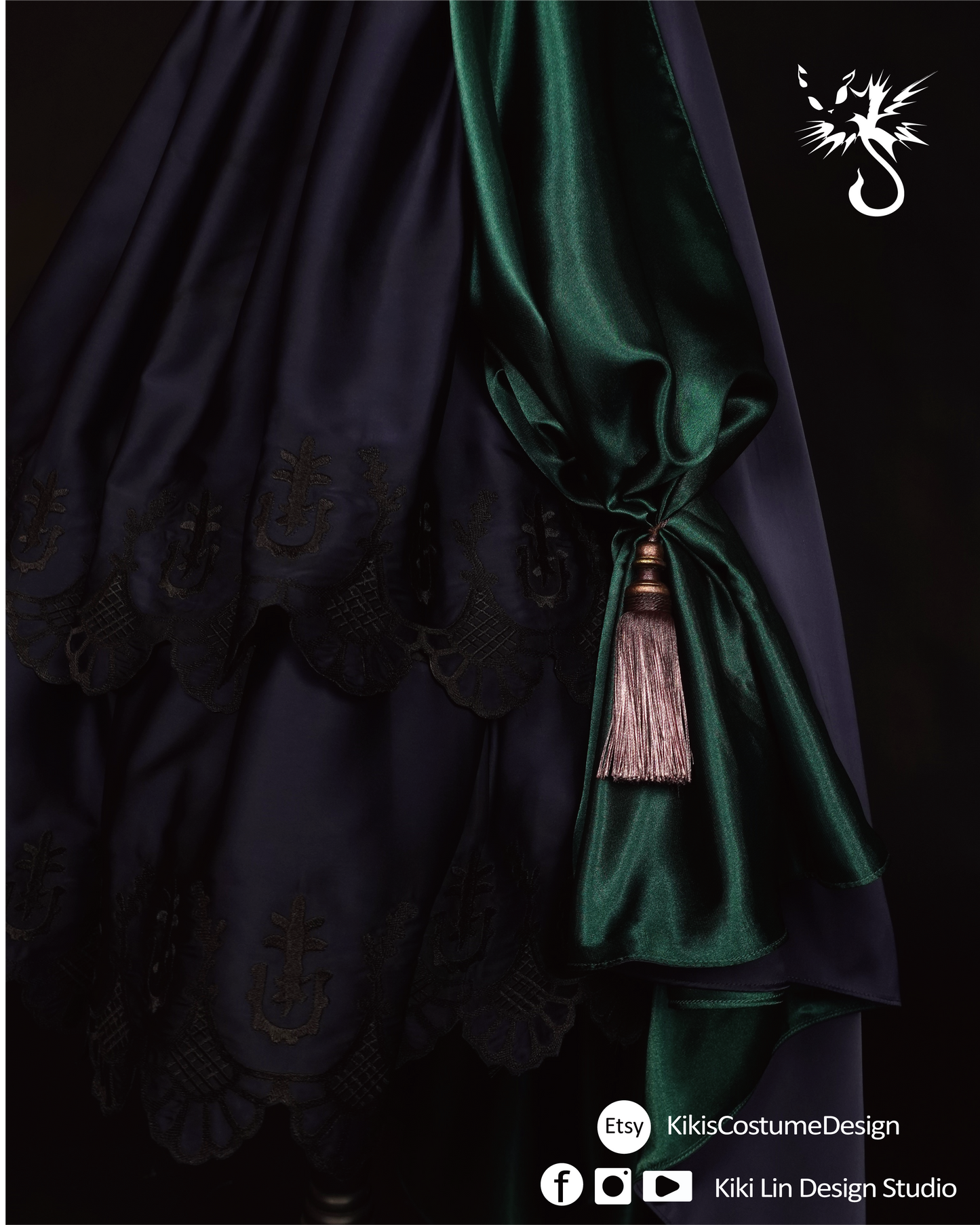 Waterfall Drape Overskirt Pattern | 瀑布式垂墜外裙版型 (XS-2XL)