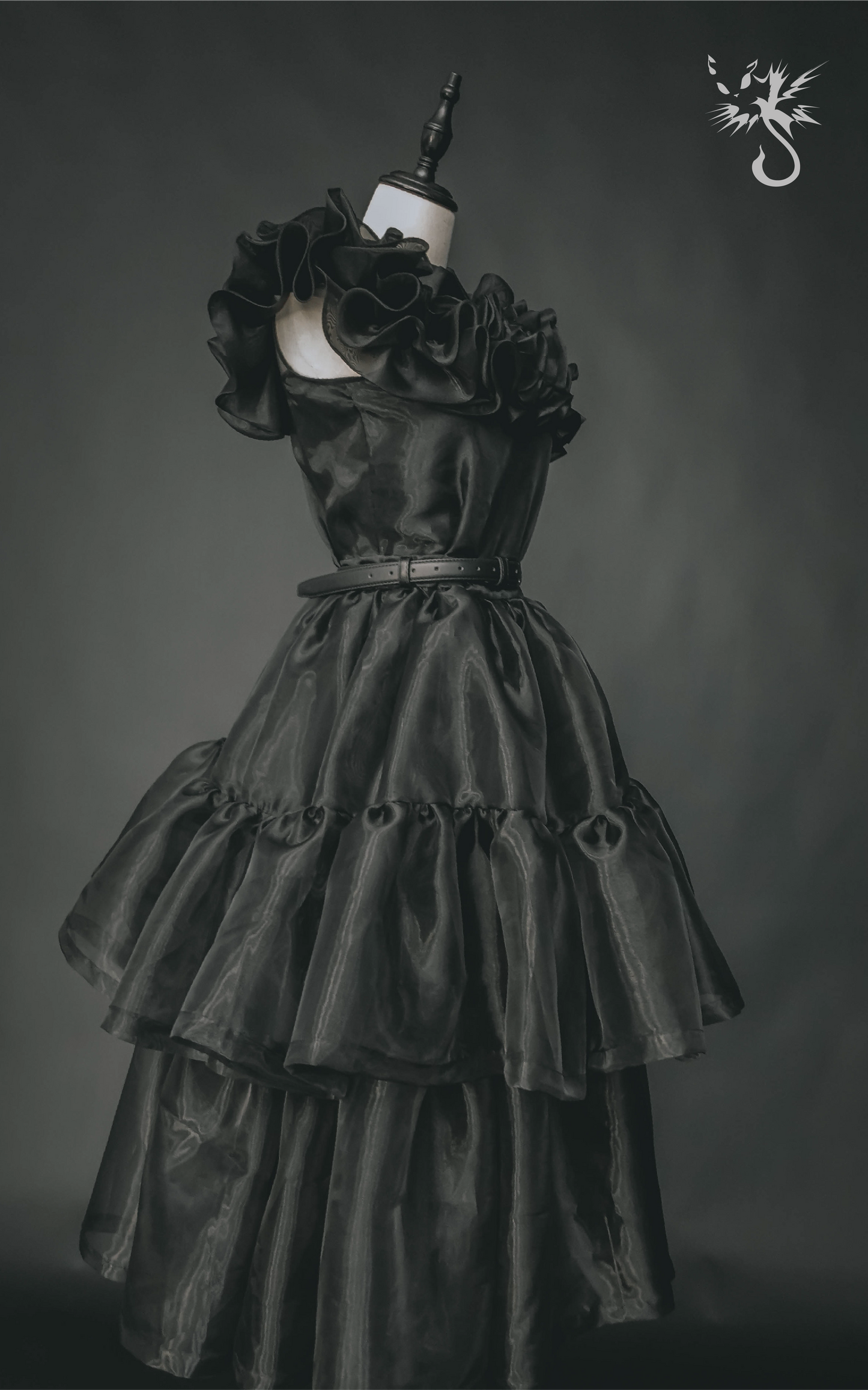 Gothic Raven Ball Gown Sewing Pattern | Dark Academia Tiered Ruffle Dance Dress PDF (XS-2XL) | Experienced Sewist Edition | A4 n A0 Plotter