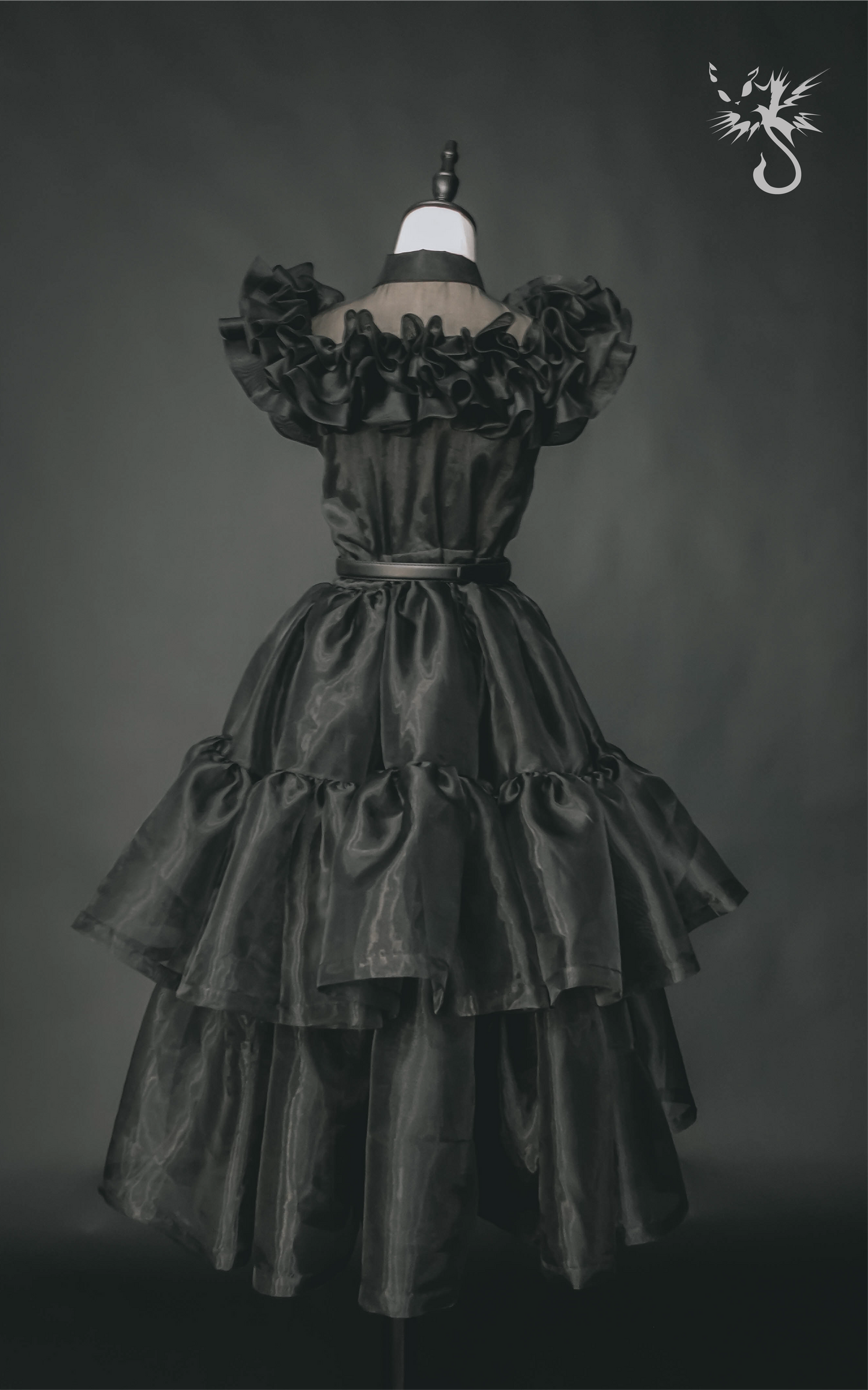 Gothic Raven Ball Gown Sewing Pattern | Dark Academia Tiered Ruffle Dance Dress PDF (XS-2XL) | Experienced Sewist Edition | A4 n A0 Plotter
