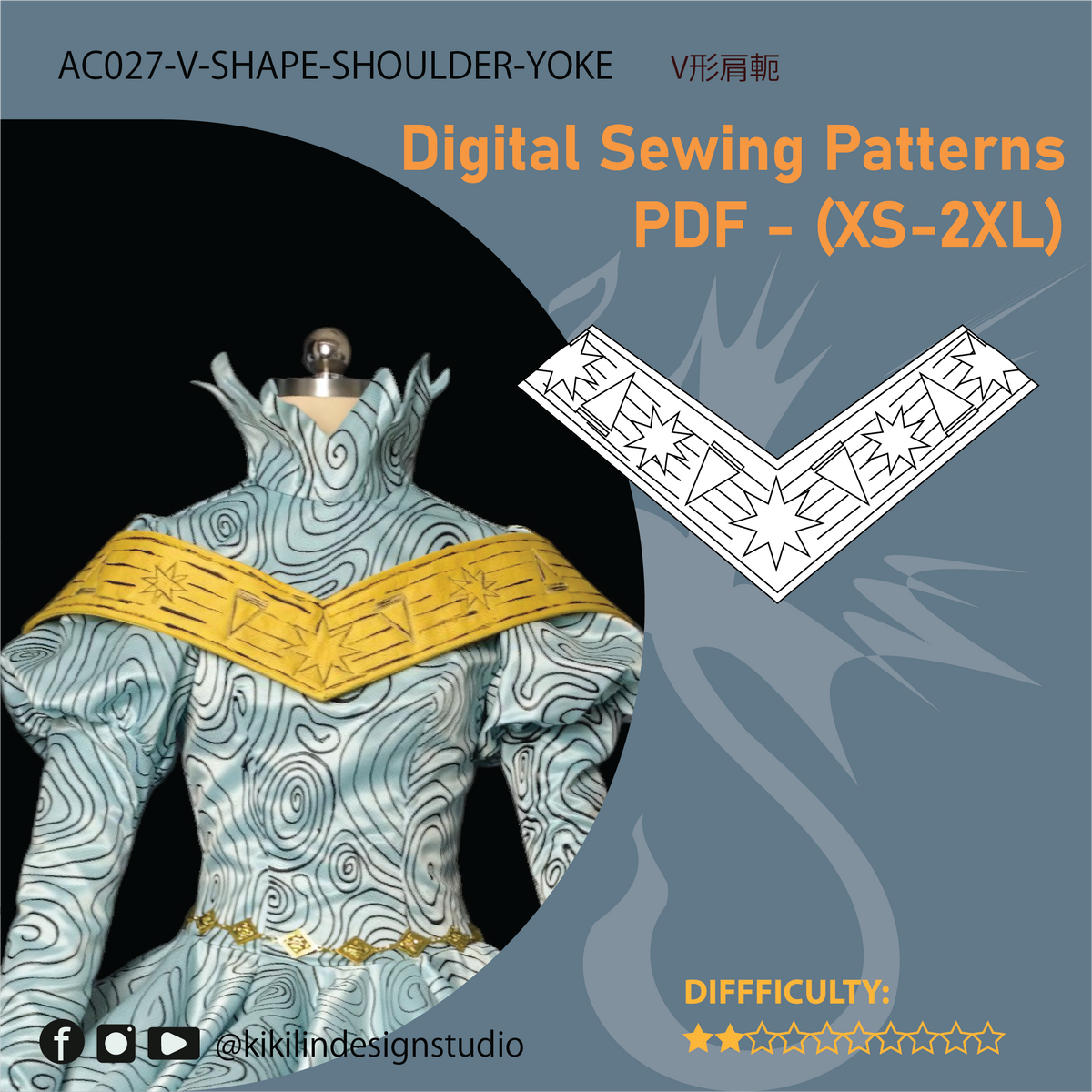 Halloween Witch Costume Sewing Pattern BUNDLE | Basque Waist Dress Hat & Yoke PDF (XS-2XL) | Step-by-Step Video Tutorials | A4 n A0 Files
