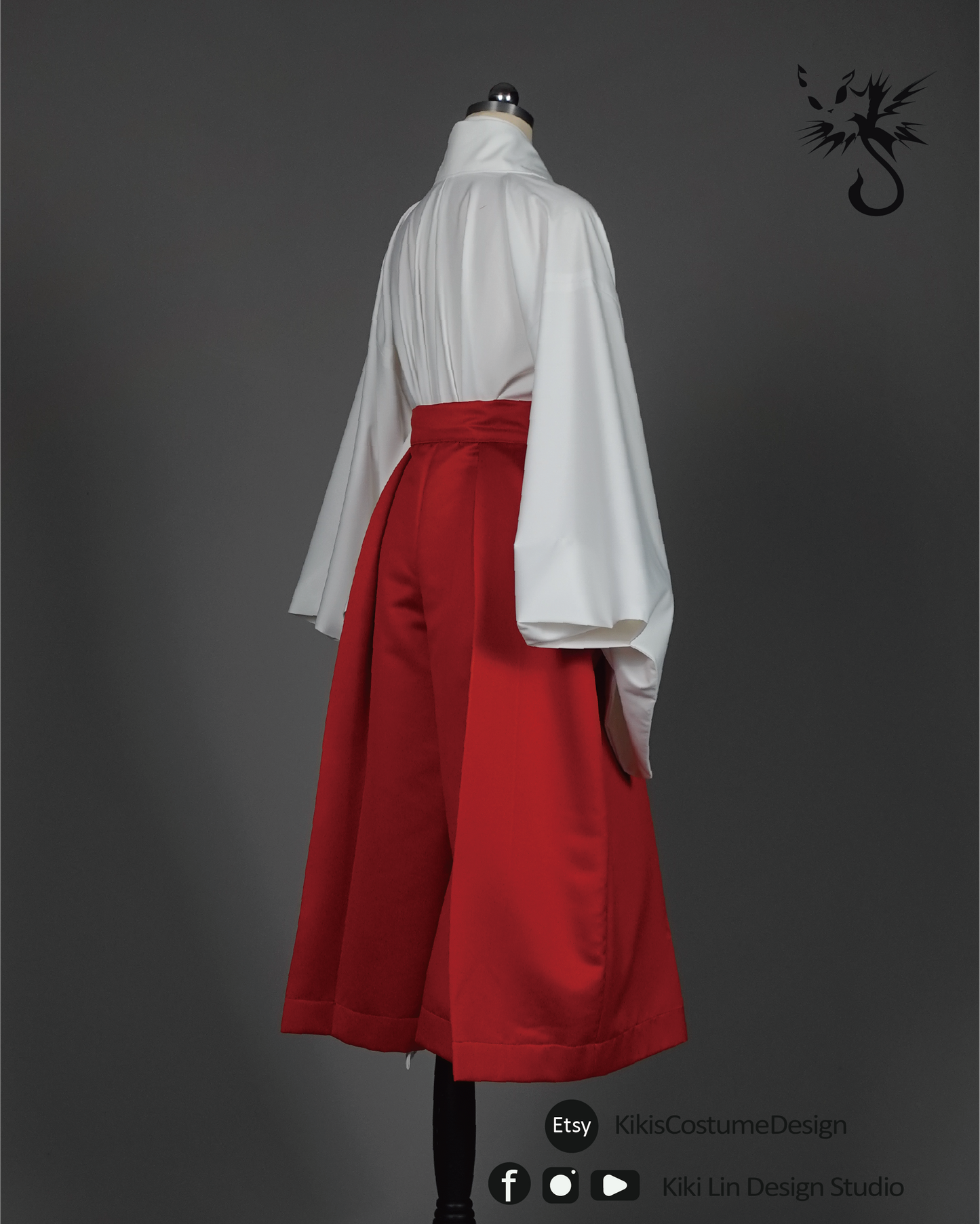 Utahime-Inspired Miko Costume Set: Hakama & Kosode | 庵歌姬風格巫女服套裝：袴與小袖 (XS-2XL)
