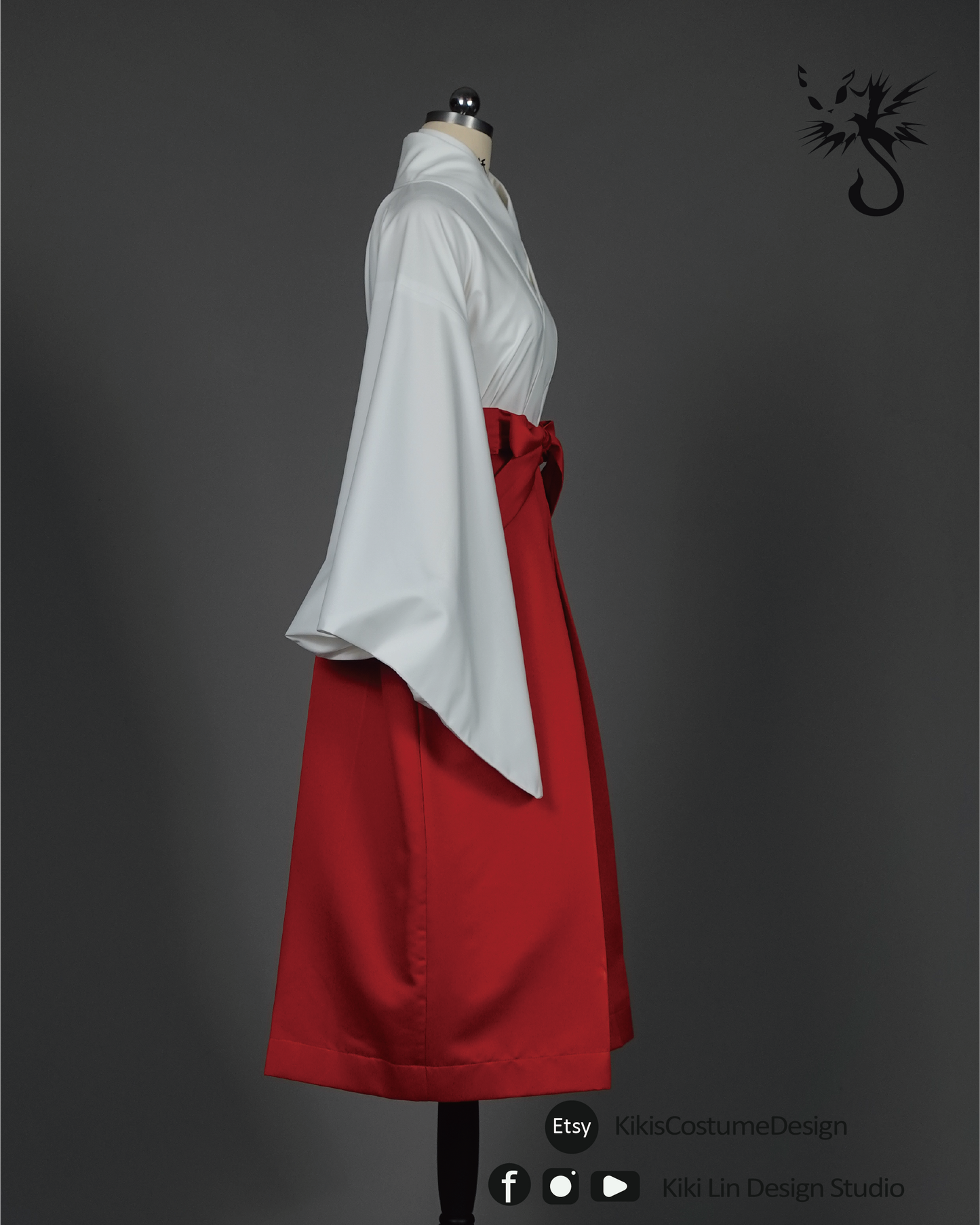 Utahime-Inspired Miko Costume Set: Hakama & Kosode | 庵歌姬風格巫女服套裝：袴與小袖 (XS-2XL)