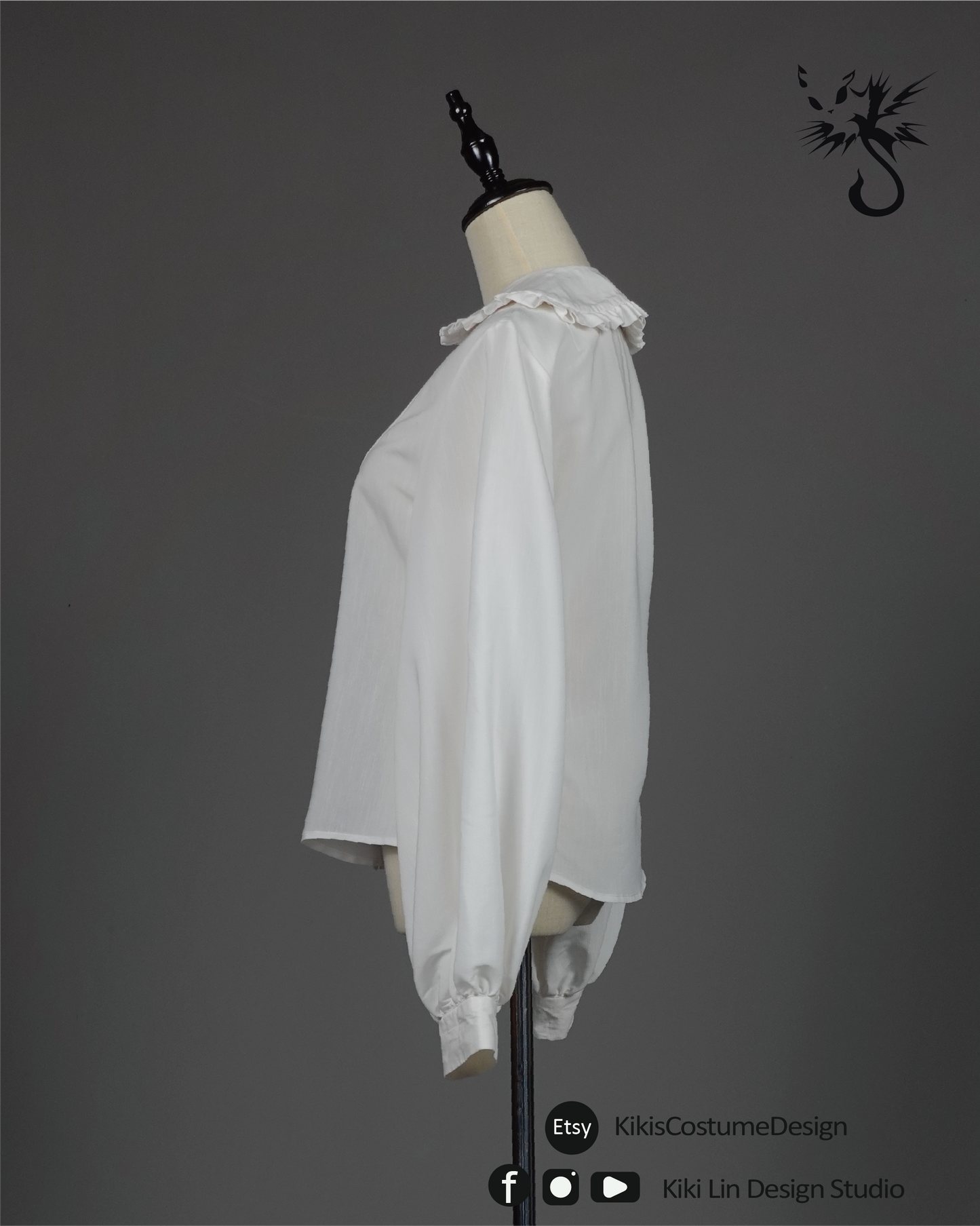 Flounce Peter Pan Collar Blouse (100% Linen)
