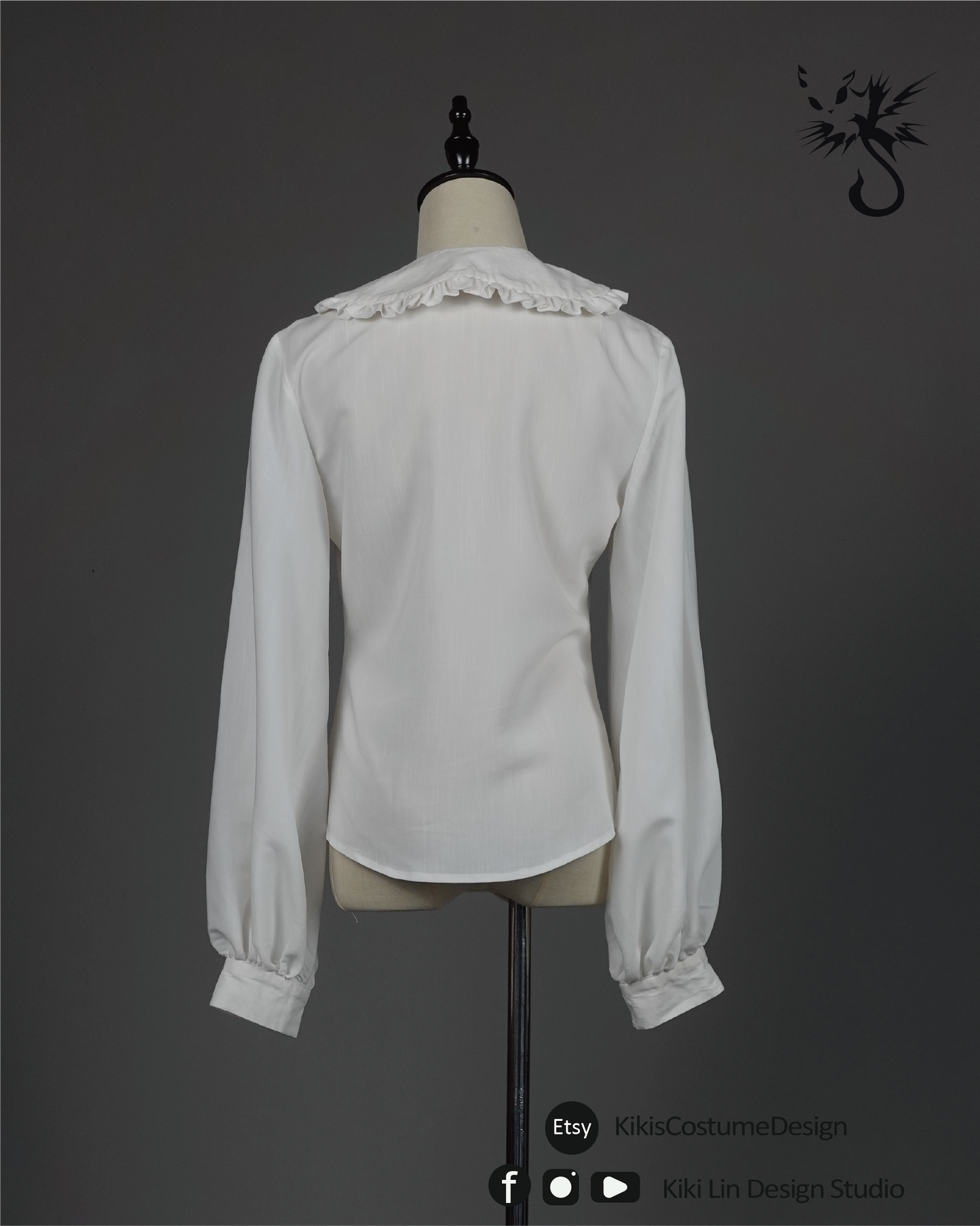 Flounce Peter Pan Collar Blouse (100% Linen)