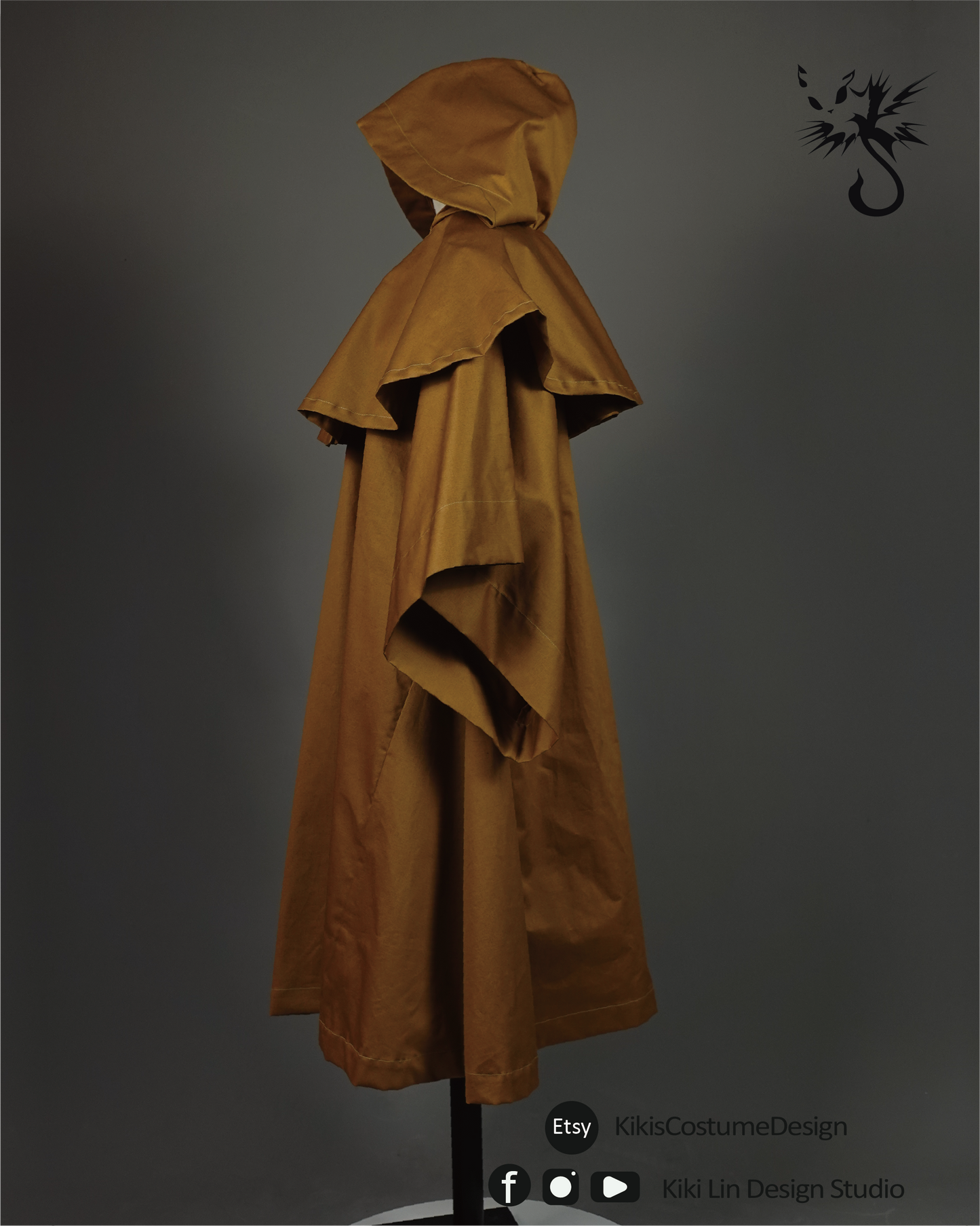 Archival "Scholar’s Journey" Hooded Medieval Robe