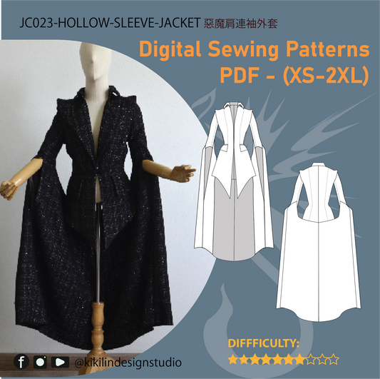 Gothic Tailored Jacket Pattern | 哥德風剪裁外套紙型（XS–2XL）