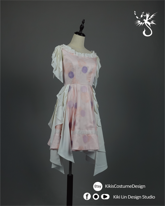 "Polka-Dot Princess" Sculptural Mini Gown