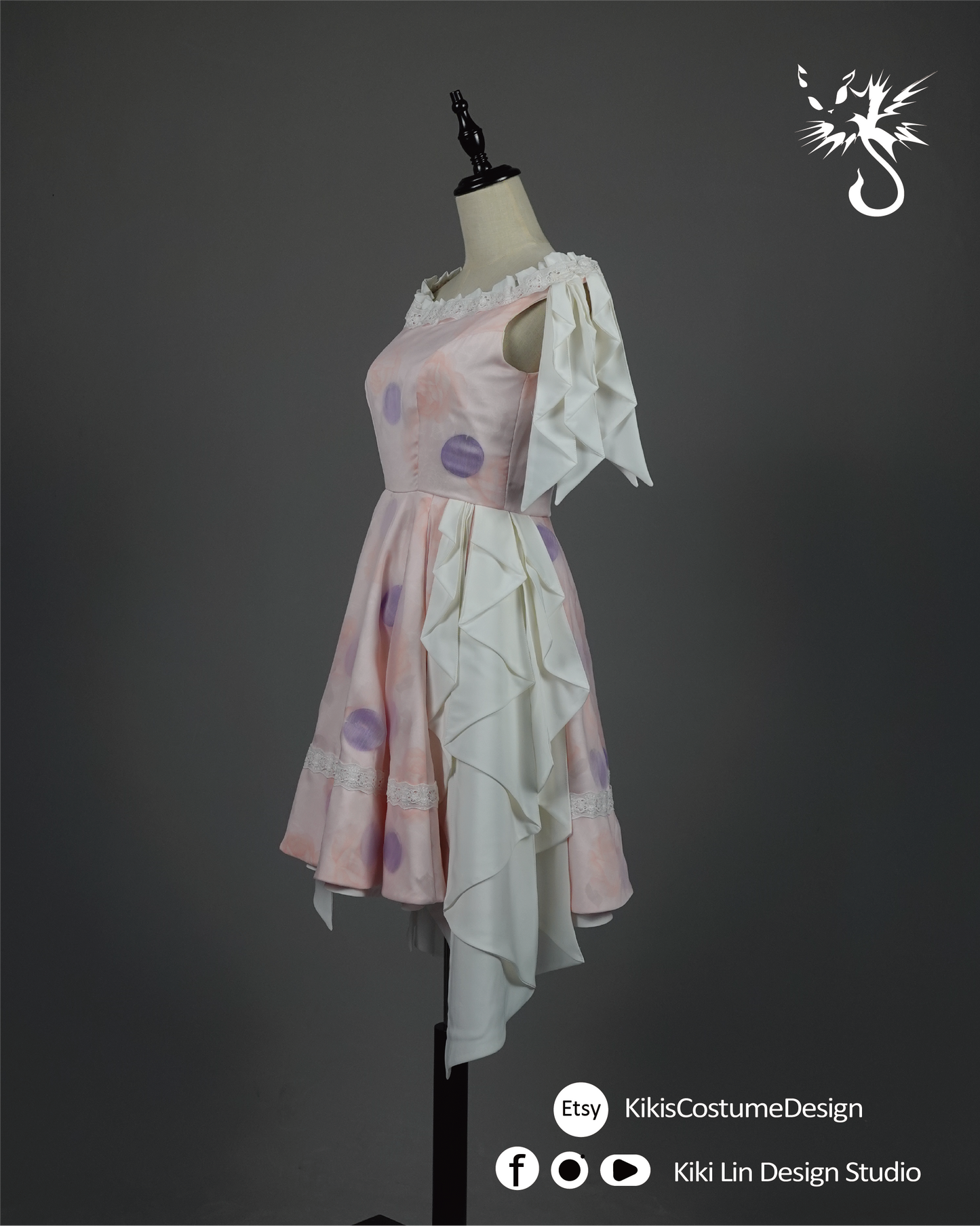 "Polka-Dot Princess" Sculptural Mini Gown
