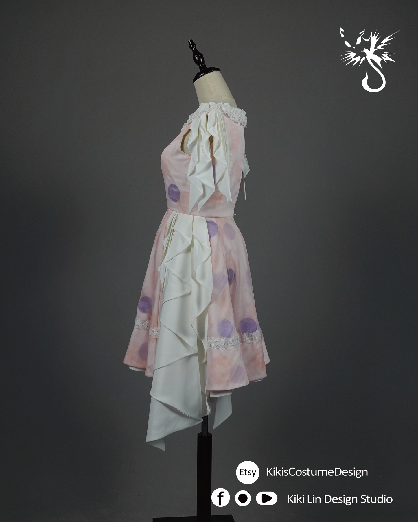 "Polka-Dot Princess" Sculptural Mini Gown