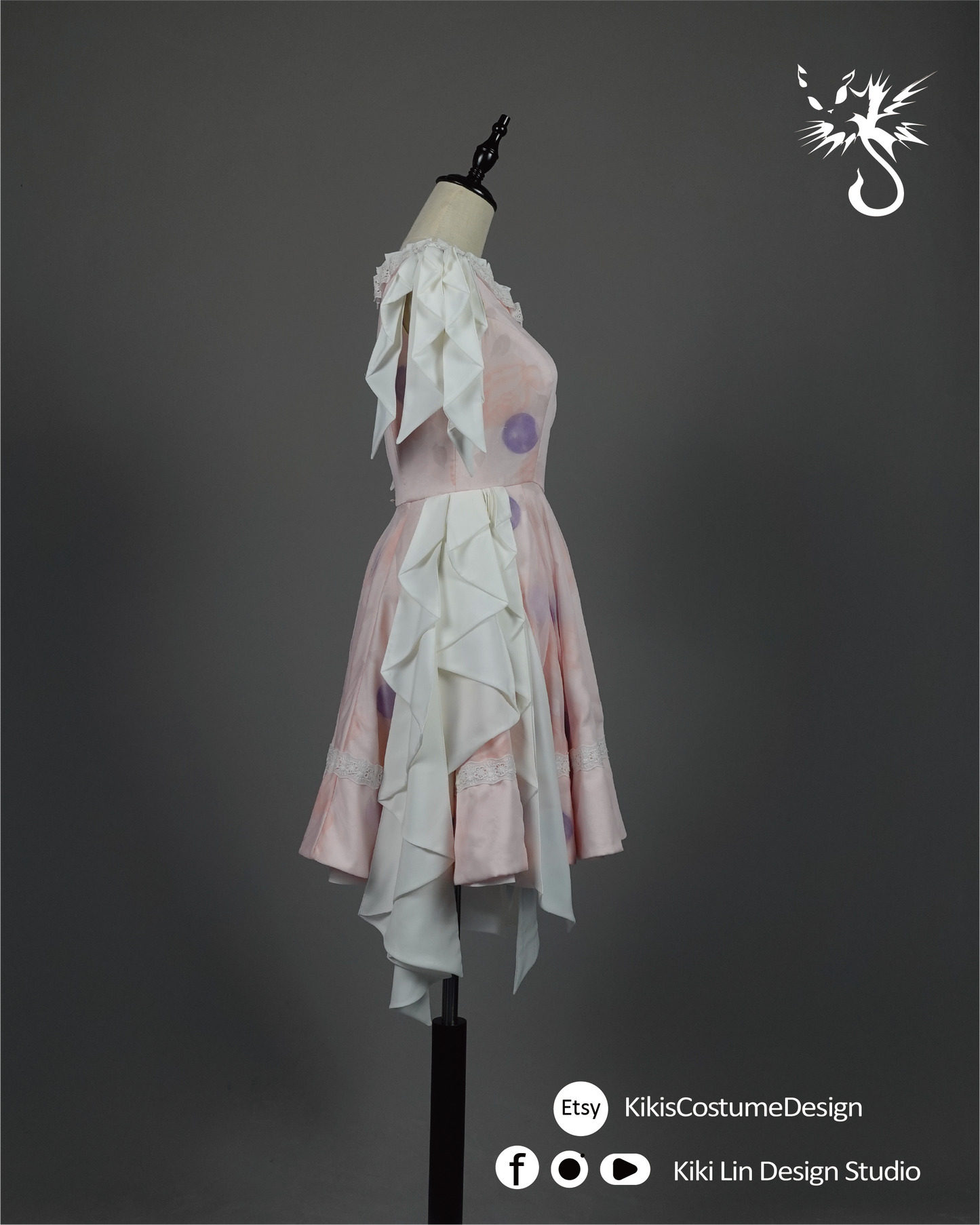 "Polka-Dot Princess" Sculptural Mini Gown