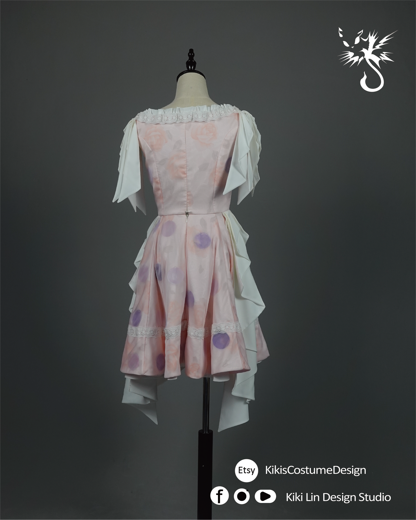 "Polka-Dot Princess" Sculptural Mini Gown