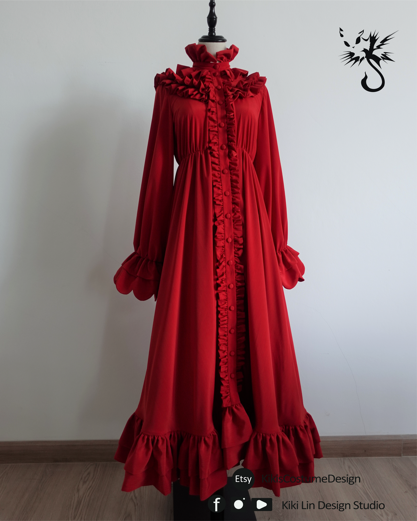 1890s Nightgown Sewing Pattern | 1890 年代睡袍縫紉版型 (XS-2XL)