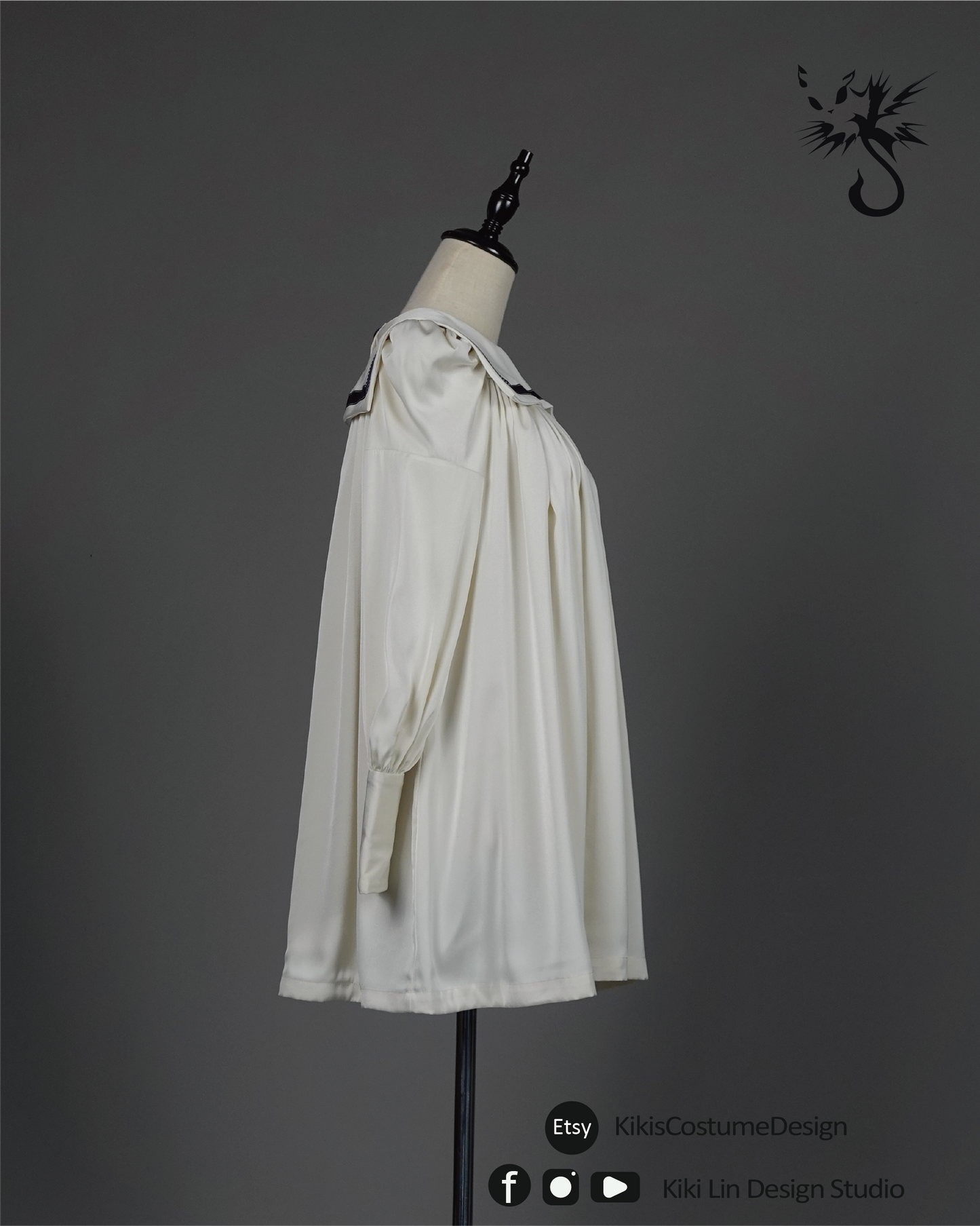 Vintage-Inspired Sailor Satin Smock