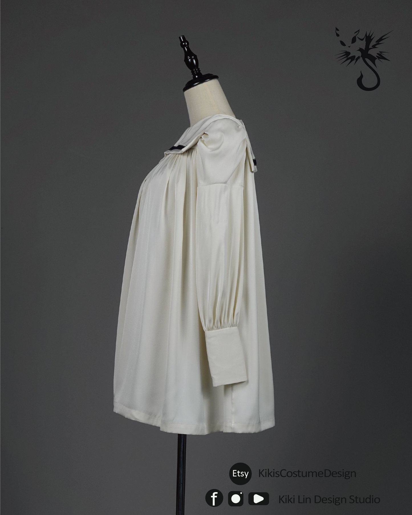 Vintage-Inspired Sailor Satin Smock