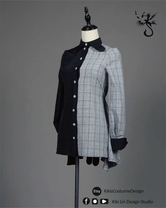 Asymmetrical Two-Tone Split Shirt