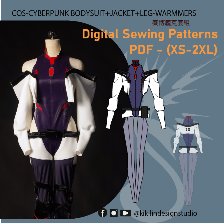 Cosplay Bodysuit & Jacket | 角色扮演連身衣及外套（XS-2XL)