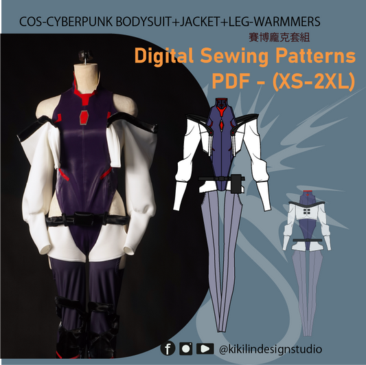 Cosplay Bodysuit & Jacket | 角色扮演連身衣及外套（XS-2XL)