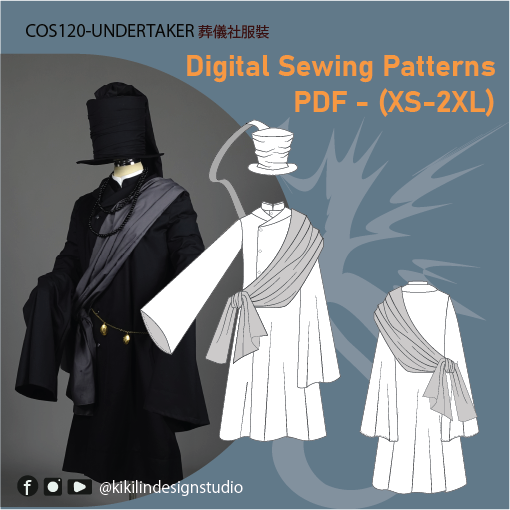 Undertaker Costume Set | 葬儀社角色扮演縫紉版型套組｜附完整影片教學（XS–2XL）