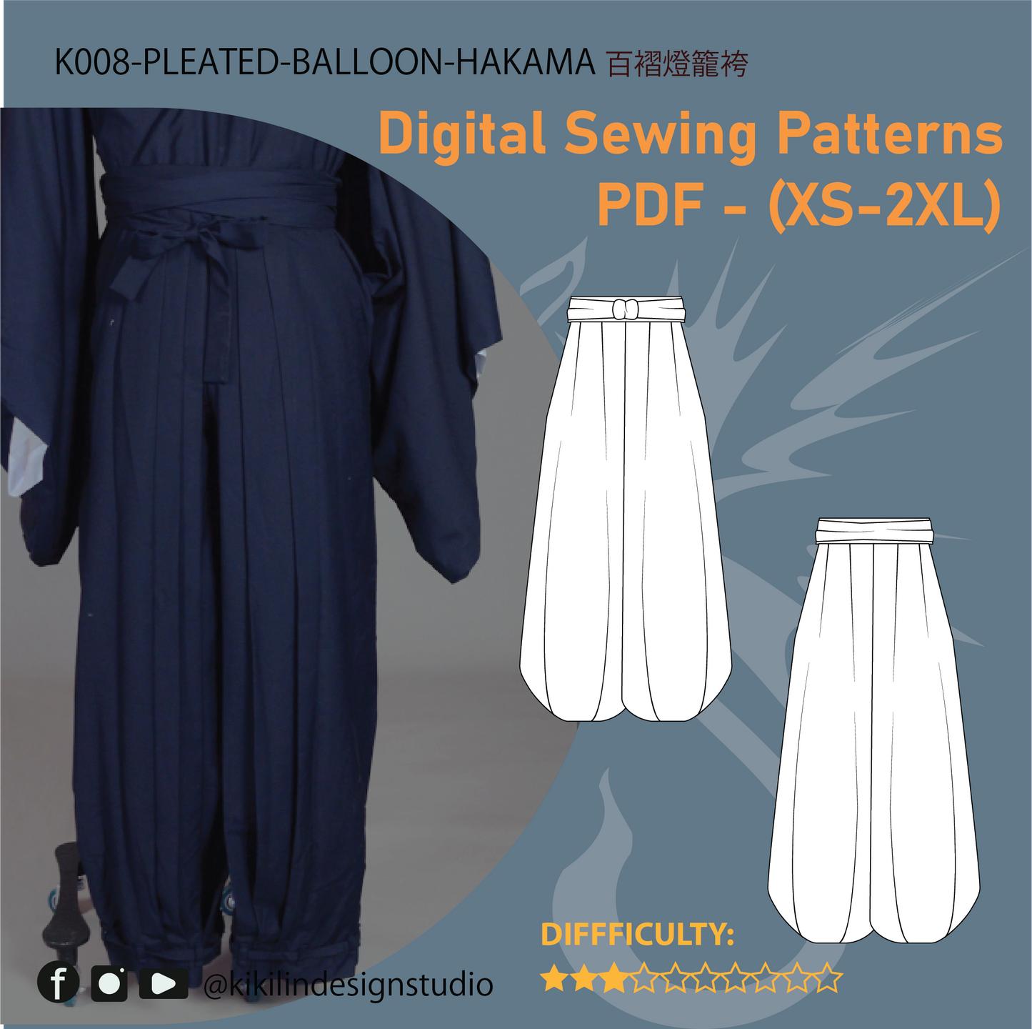 Cult Leader Monk Ensemble Cosplay Pattern Set | 教主僧侶全套服裝版型套組 (size XS-2XL)