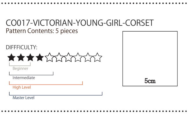 Flat-Bust Panel Corset |平胸面板緊身胸衣縫紉版型 (Sizes XS-2XL)