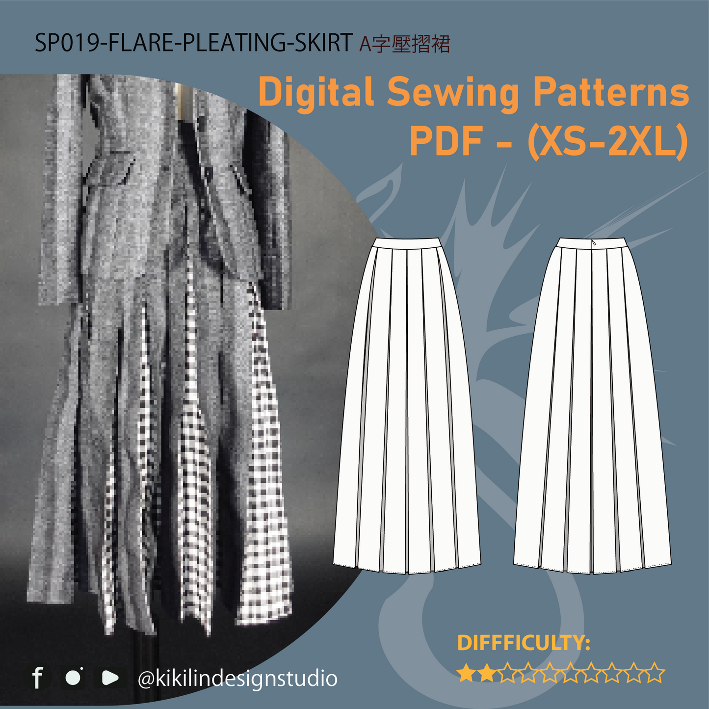 Wednesday Nevermore Academy Uniform Sewing Pattern |星期三學院制服縫紉紙型 (XS-2XL)