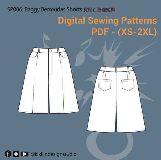 Baggy Bermuda Shorts 寬鬆百慕達短褲 (Sizes XS-2XL)