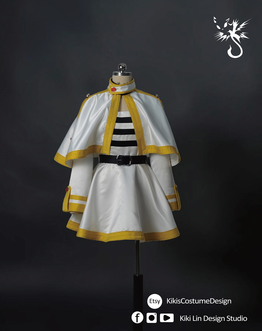 lven Mage Costume Sewing Pattern BUNDLE | Striped Dress & Capelet PDF (XS-2XL) | Video Tutorials n Graphic Guide | A4 n A0 Plotter