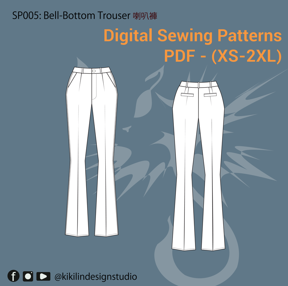 Bell-Bottom Trousers |喇叭褲 (XS-2XL)
