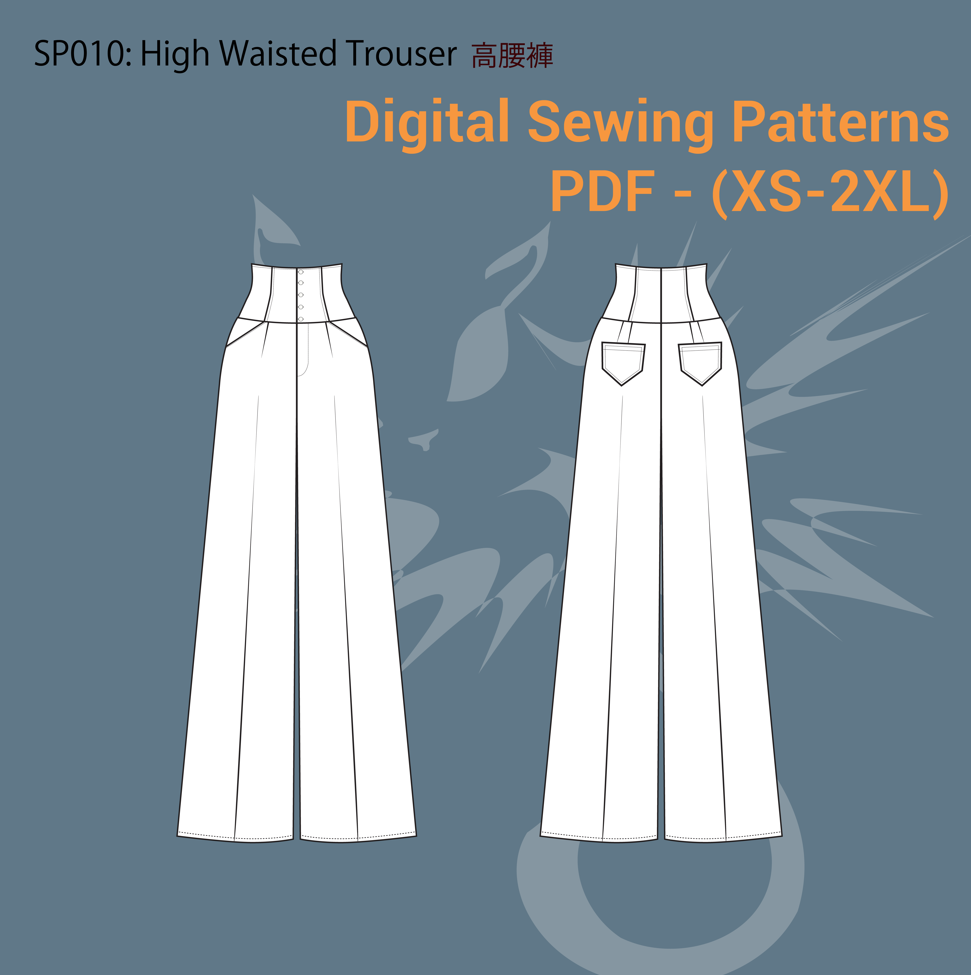 High-Waisted Trousers | 高腰長褲 (Sizes XS-2XL)