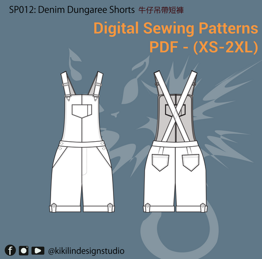 Denim Dungaree Shorts | 牛仔吊帶短褲 (Sizes XS-2XL)