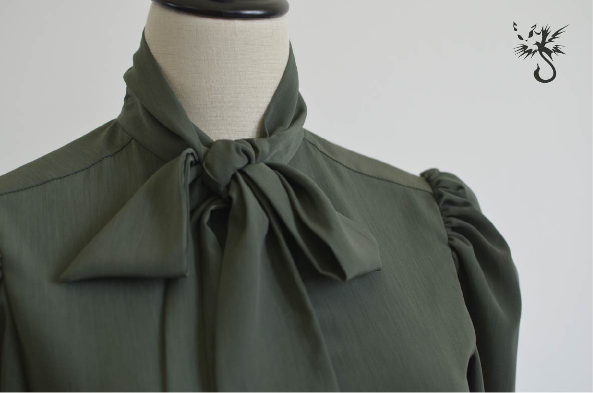 Digital Sewing Pattern | Tie-Neck Blouse| 綁帶領襯衫（XS-2XL）